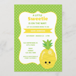 Niedlich kleine Ananas-Ananas-Dusche Einladung