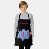 Niedlich Kleine Baby Elephant Blume Kinder Persona Schürze (Getragen)