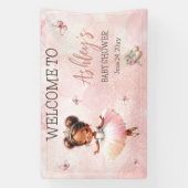 Niedlich Kleine Ballerina Pink Tutu Babydusche Banner (Vertikal)