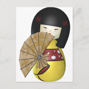 NIEDLICH KLEINE CHINA DOLL POSTKARTE