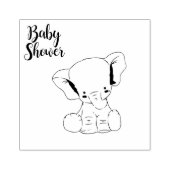 Niedlich kleine Elephant-Babydusche Gummistempel (Prägung)