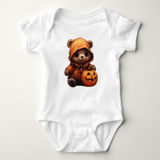 NIEDLICH KLEINE HALLOWEEN TEDDY BEAR BABY STRAMPLER (Vorderseite)