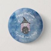 Niedlich-Kleine-Hexenkind-Halloween-Party-Gefallen Button (Vorderseite)