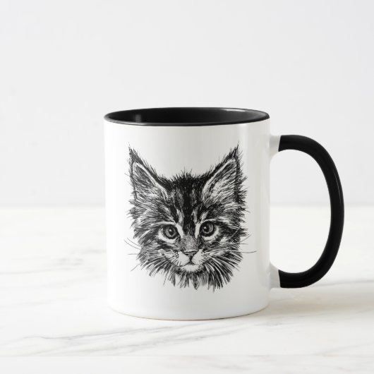 Niedlich kleine Kitten Tasse (Rechts)