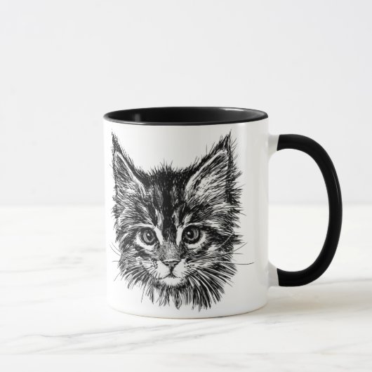 Niedlich kleine Kitten Tasse (Rechts)