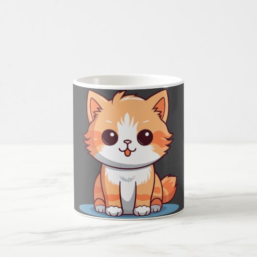 Niedlich kleine Orangenkatze Kaffeetasse (Mittel)
