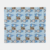 Niedlich Kleine Wasserfarbengläser Fleecedecke (Vorderseite (Horizontal))