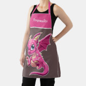 Niedlich Kleiner Baby Dragon Lila Pink Cartoon Kin Schürze (InSitu)