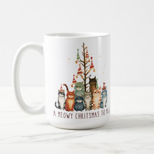 NIEDLICH KLEINER URLAUB CHRISTMAS KITTY CATS KAFFEETASSE (Links)