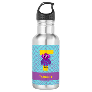 Niedlich & klug Lila & Aqua Schüssel & Stars Mit M Edelstahlflasche