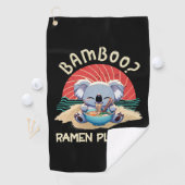 Niedlich Koala aß Ramen Vintag Sunshine Golfhandtuch (Insitu)