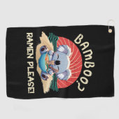 Niedlich Koala aß Ramen Vintag Sunshine Golfhandtuch (Horizontal)