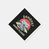 Niedlich Koala aß Ramen Vintag Sunshine Serviette (Ecke)