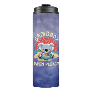 Niedlich Koala aß Ramen Vintag Sunshine Thermosbecher