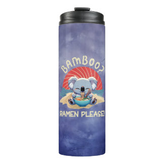 Niedlich Koala aß Ramen Vintag Sunshine Thermosbecher