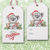 Niedlich Koala Bear Candy Cane Geschenkanhänger