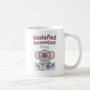 Niedlich Koala Bear Koalafied Accountant Funny Gif Kaffeetasse