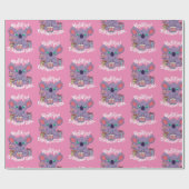 Niedlich Koala Bear Koalified Birthday Girl Pink Geschenkpapier (Flach)