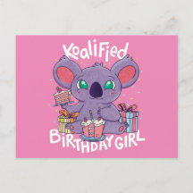 Niedlich Koala Bear Koalified Birthday Girl Pink