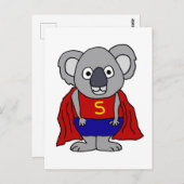Niedlich Koala Bear Superhero Postkarte (Vorne/Hinten)