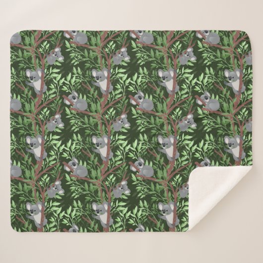 Niedlich Koala Bears Sherpa Blanket Sherpadecke (Vorderseite (Horizontal))