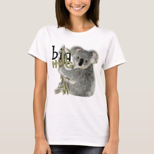 Niedlich Koala Big Hug T-Shirt (Vorderseite)