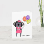 Niedlich Koala Birthday Karte (Vorderseite)