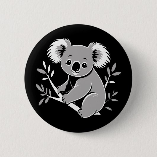 Niedlich Koala Button (Vorderseite)