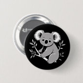 Niedlich Koala Button (Vorne & Hinten)