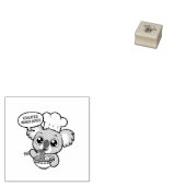 Niedlich Koala genießt Ramen Gummistempel (Stempel)