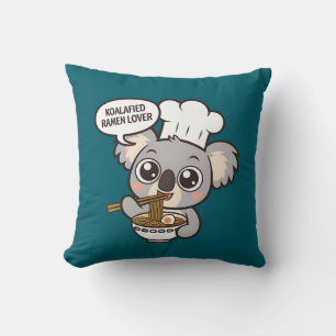 Niedlich Koala genießt Ramen Kissen