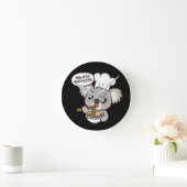 Niedlich Koala genießt Ramen Runde Wanduhr (Zuhause)