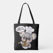 Niedlich Koala genießt Ramen Tasche (Rückseite)