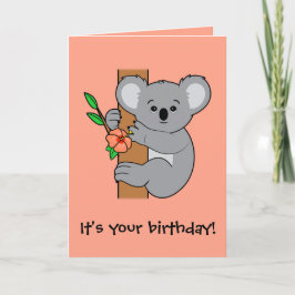 Niedlich Koala Happy Birthday Karte