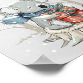 Niedlich Koala Happy Holidays Weihnachten Poster (Ecke)