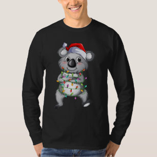Niedlich koala in den Weihnachtsbeleuchtung Männer T-Shirt