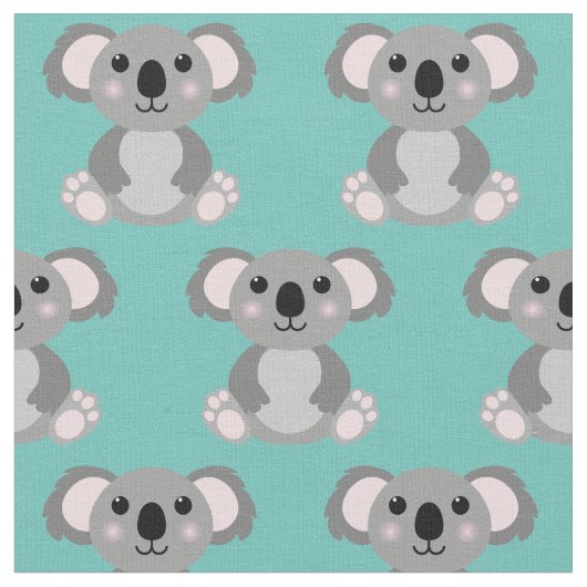 Niedlich Koala Kids Cartoon Stoff (Nahaufnahme)