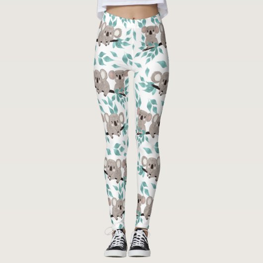 Niedlich Koala Leggings (Vorderseite)
