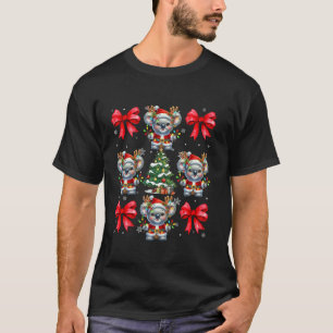 Niedlich Koala Lover Animals Coquette Red Bows Chr T-Shirt