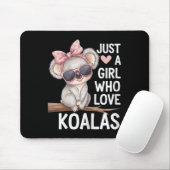 Niedlich Koala mit Bow nur ein Mädchen, das Koalas Mousepad (Mit Mouse)