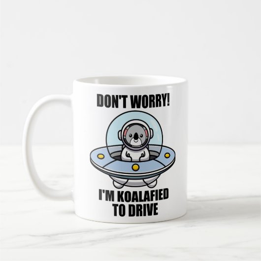Niedlich Koala neuer Treiber Ich bin koalafied, um Kaffeetasse (Links)