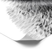 Niedlich Koala Portrait Schwarz-weiß Poster (Ecke)