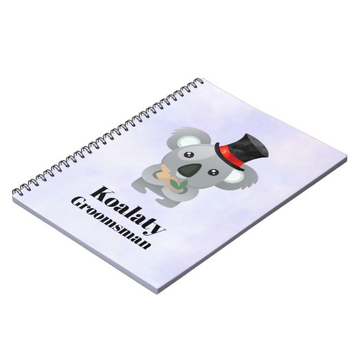Niedlich Koala Pun Koalaty Trauzeuge Notizblock (Linke Seite)
