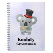 Niedlich Koala Pun Koalaty Trauzeuge Notizblock (Vorderseite)