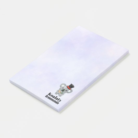 Niedlich Koala Pun Koalaty Trauzeuge Post-it Klebezettel (angewinkelt)