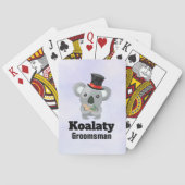 Niedlich Koala Pun Koalaty Trauzeuge Spielkarten (Rückseite)