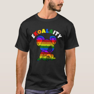 Niedlich Koala Rainbow Flag Gay Pride E-Koala-Ity  T-Shirt