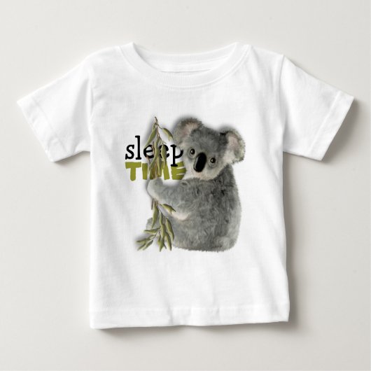 Niedlich Koala Sleep Baby T-shirt (Vorderseite)