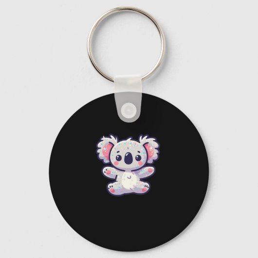 Niedlich Koala Sticker Schlüsselanhänger (Vorderseite)