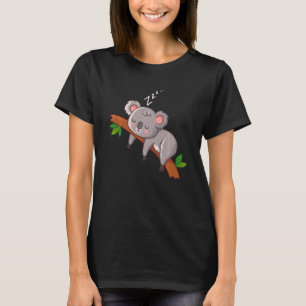 Niedlich Koala Tired Napping Koala Funny Australia T-Shirt